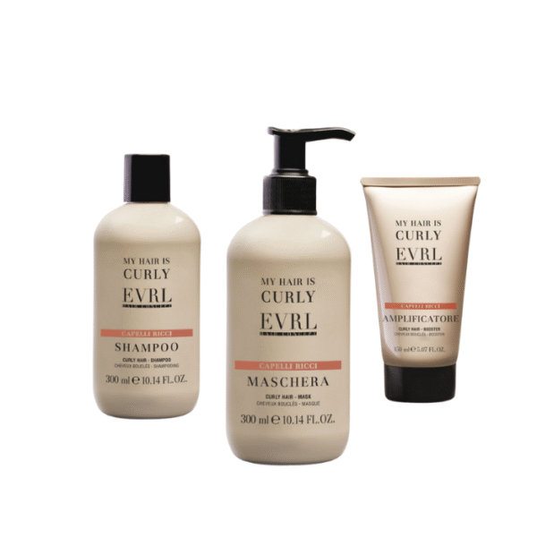 روتين العناية بالشعر الكيرلي – شامبو وماسك وكريم لتحديد التموجات