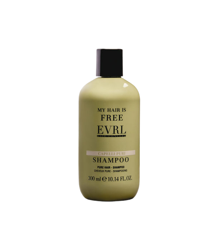 everline-hair-pure-shampoo-women-dandruff-oily-scalp صورة شامبو ضد القشرة للنساء من إيفرلاين هير، يُظهر قوامه وفعاليته في مكافحة القشرة وتنظيم دهون فروة الرأس، مع البيروكتون أولامين وإكليل الجبل.
