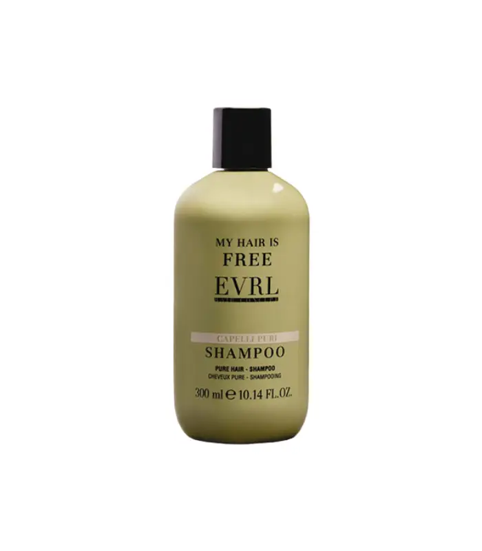everline-hair-pure-shampoo-women-dandruff-oily-scalp صورة شامبو ضد القشرة للنساء من إيفرلاين هير، يُظهر قوامه وفعاليته في مكافحة القشرة وتنظيم دهون فروة الرأس، مع البيروكتون أولامين وإكليل الجبل.