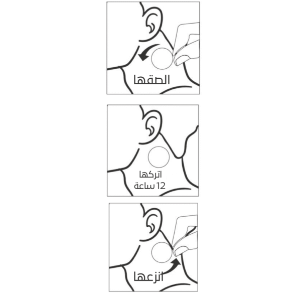 لاصقات توضع علي علي العنق لمنع تساقط الشعر وتحفيز نمو الشعر